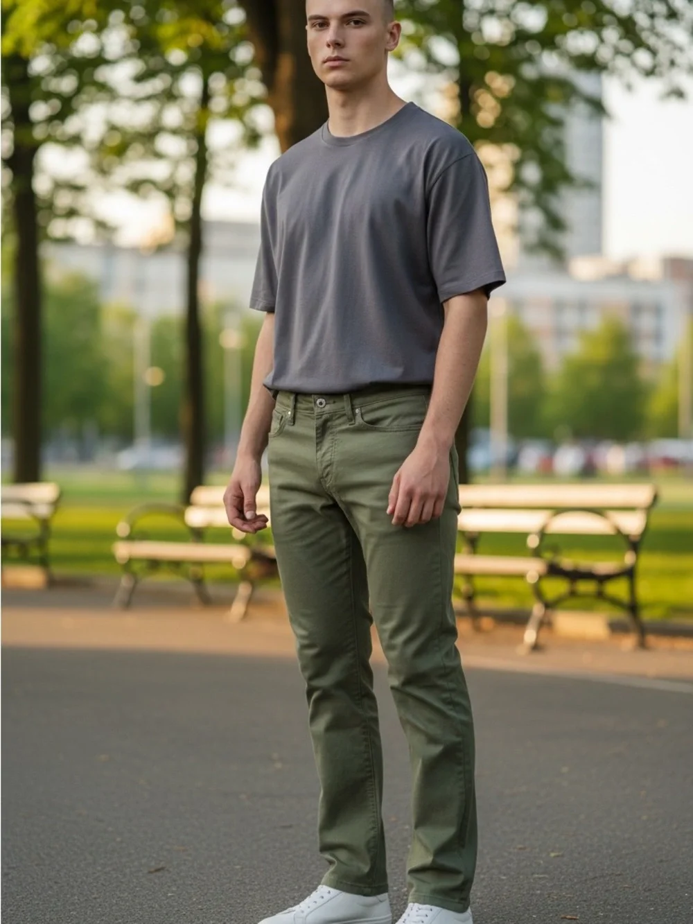 Levi's 511 Commuter Jeans Olive Green Slim 36x34